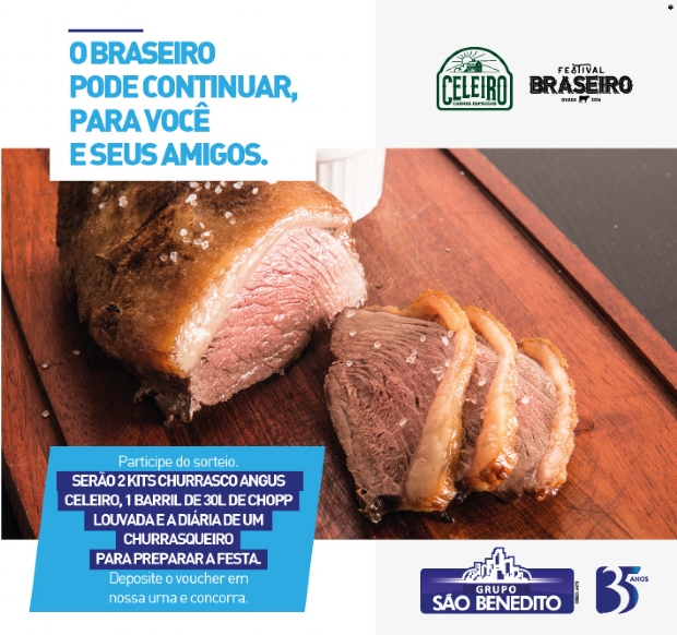 So Benedito sorteia churrasco completo para quinze pessoas