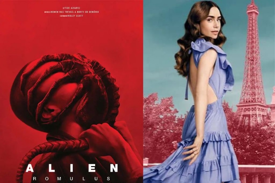 Novo filme do universo de Alien chega aos cinemas e nova temporada de Emily in Paris estreia na Netflix